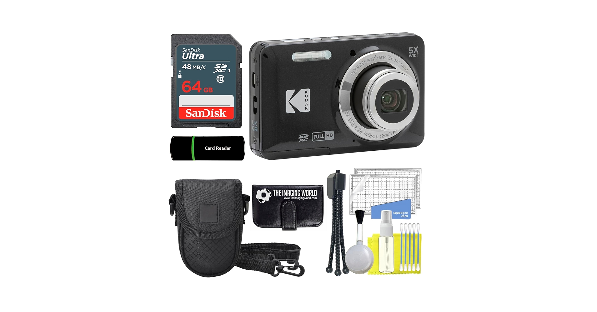 Amazon.com : Kodak PIXPRO FZ55 Black 16MP Digital Camera 5X
