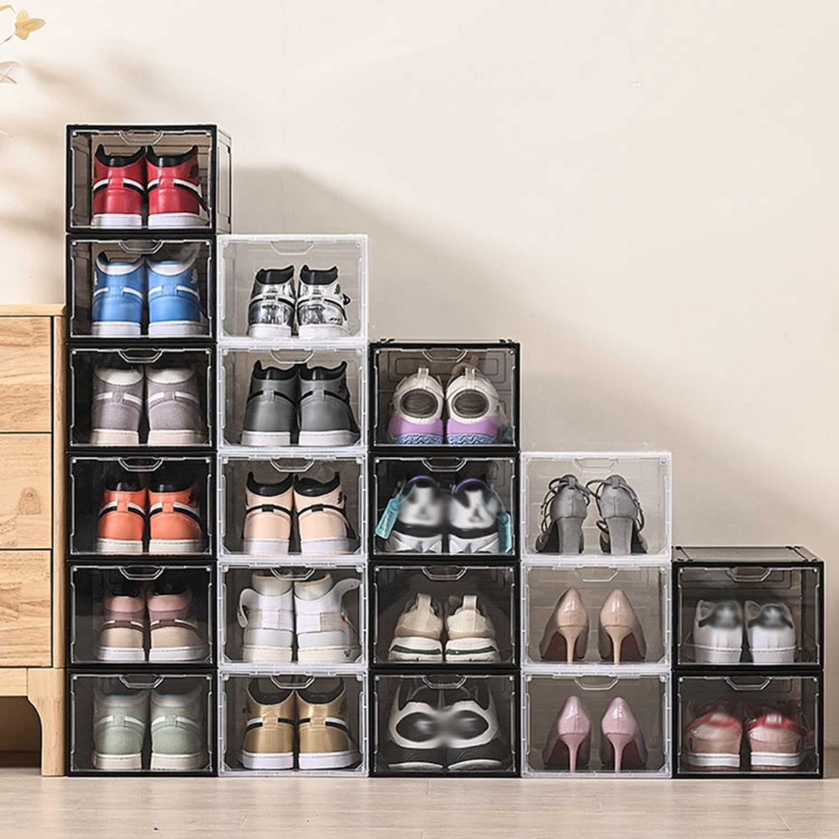 楽天市場】シューズボックス クリアー 6個セット スニーカー 収納