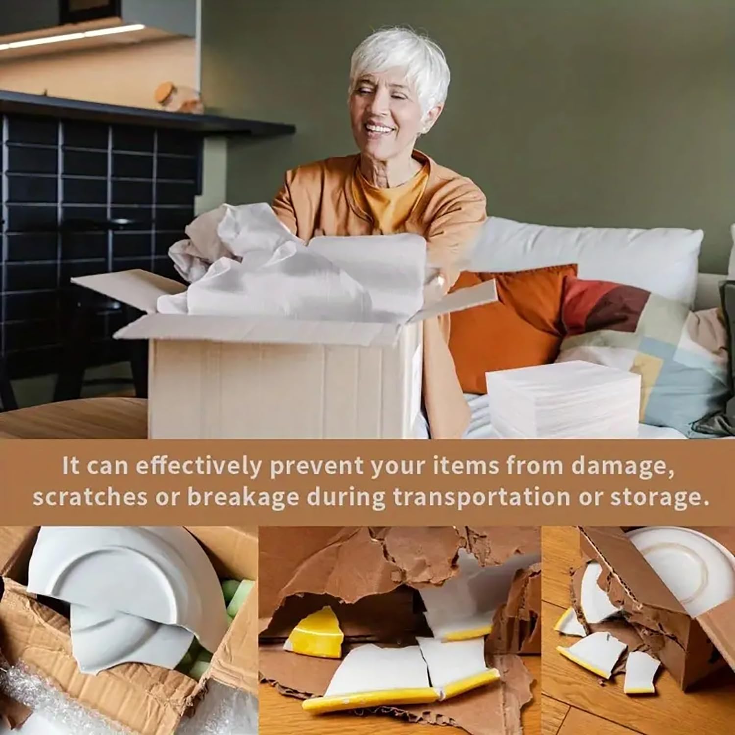 100 Stück Polsterschaumbeutel und -folien, 40 x 30 cm Umzugsschaum-Verpackungsbeutel, Umzugsbedarf für Verpackungs- und Versandkartons Polsterschaum-Verpackungsbeutel zum Schutz von Bechern