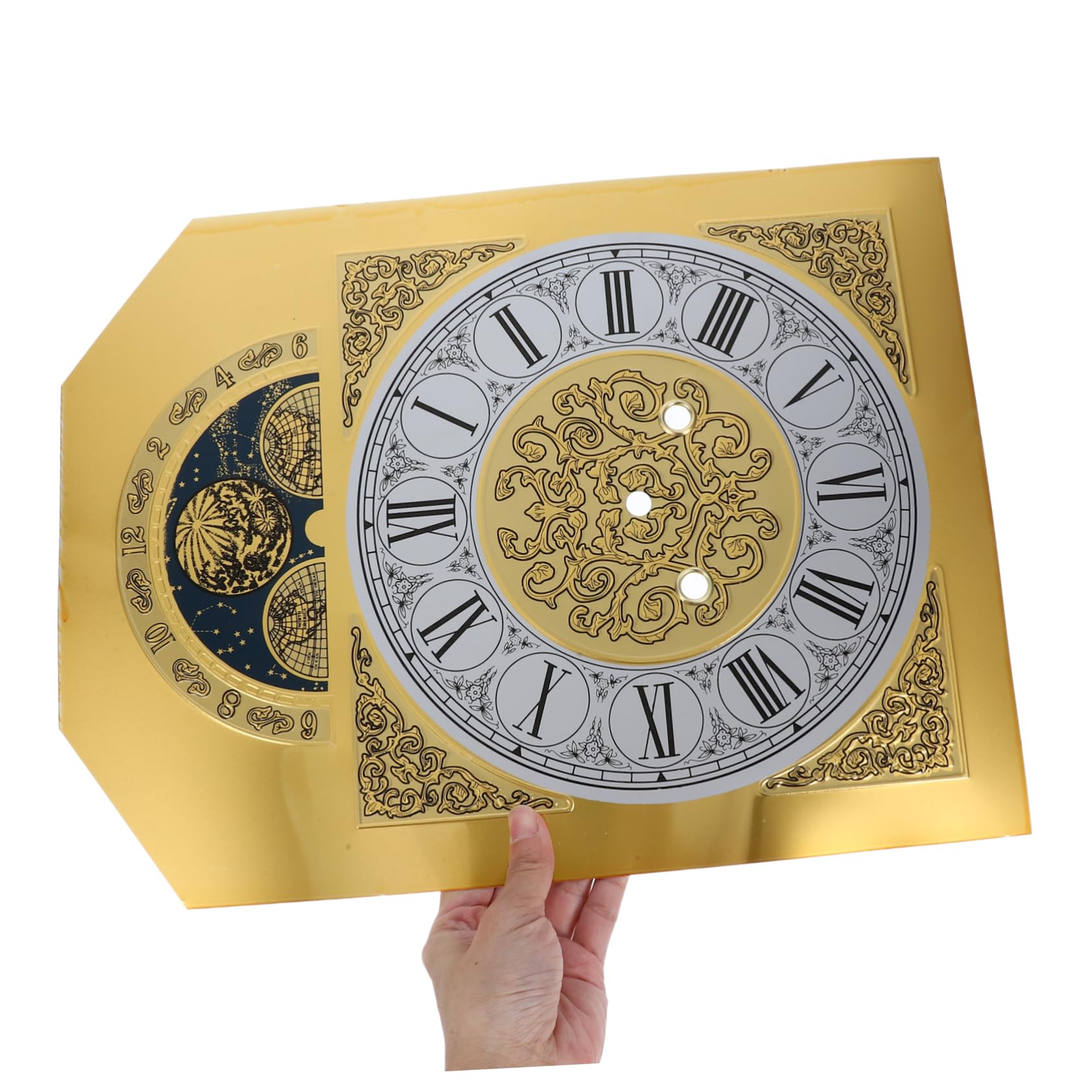 Uhrwerk Goldfarbenem Zifferblatt Arabischen Ziffern mit Metall Stilvoll Langlebiges Quarzwerk Widerstandsfähig für Selbstgemacht Wanduhr für Wohnkultur