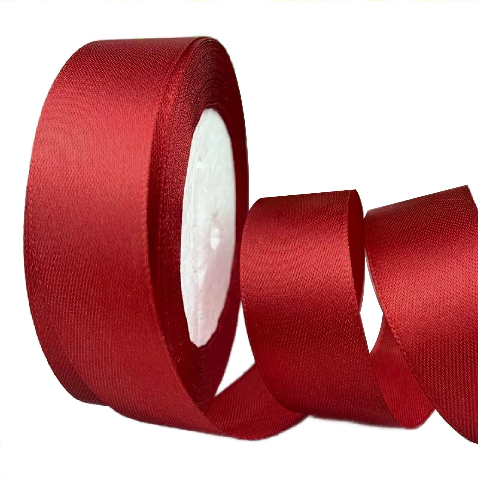 Godfather Satin Ribbon for Gift Wraping Crafting Party Decoration Polyester Ribbon (Dark Red, 25mm) — image 1