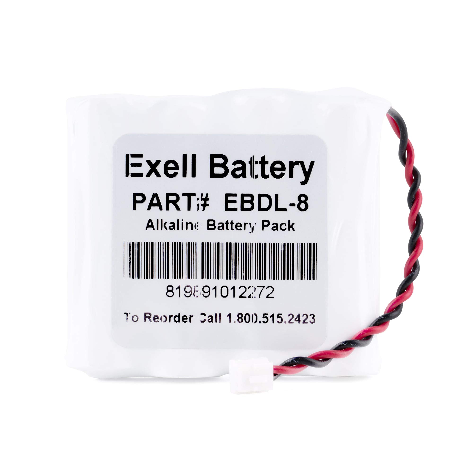 Exell Battery 72PC EBDL-8 Alkaline Electric Door Lock Battery, Replaces A28110, A28100, and 884952 (6 Volts)