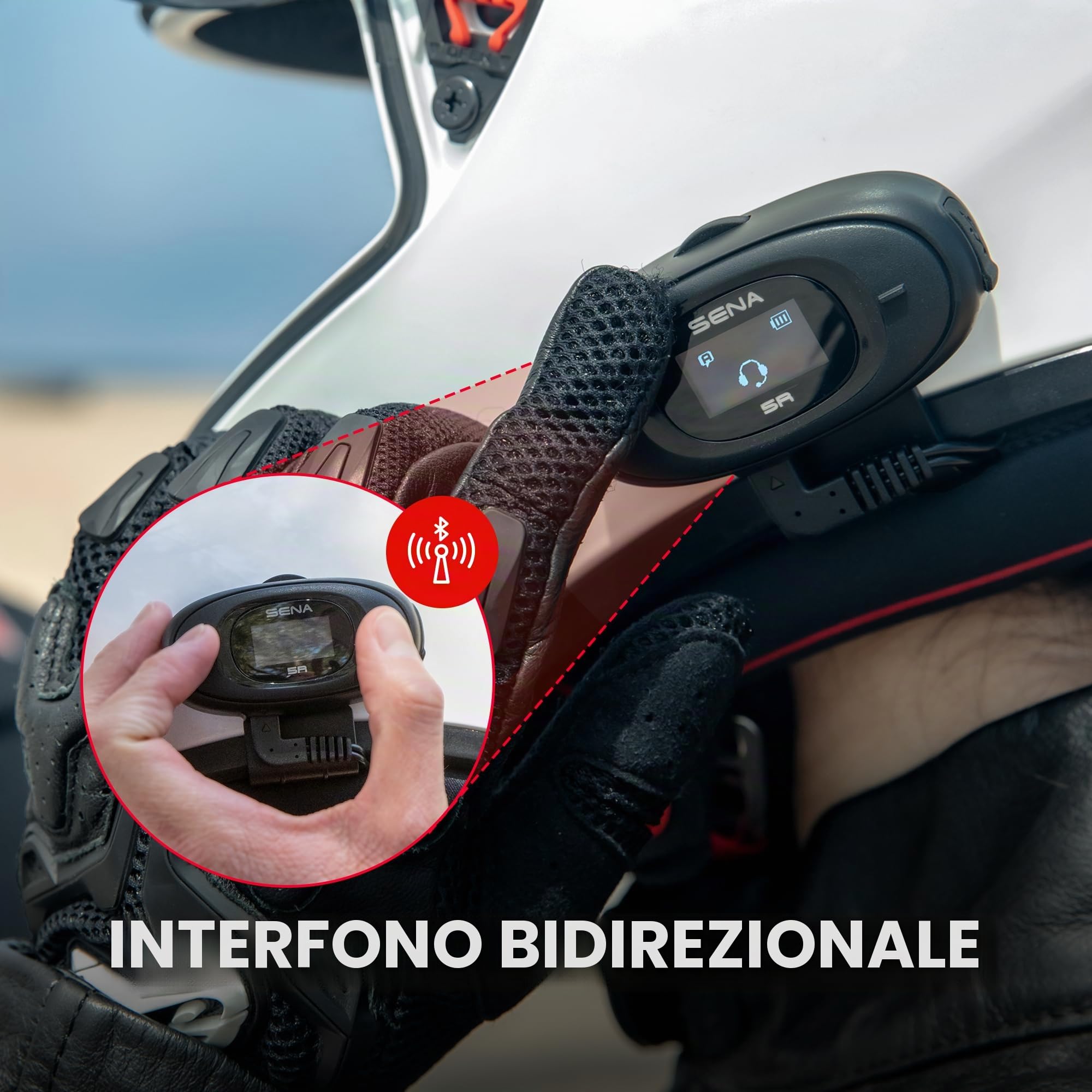 Sena 5R Interfono Bluetooth HD a due vie per moto