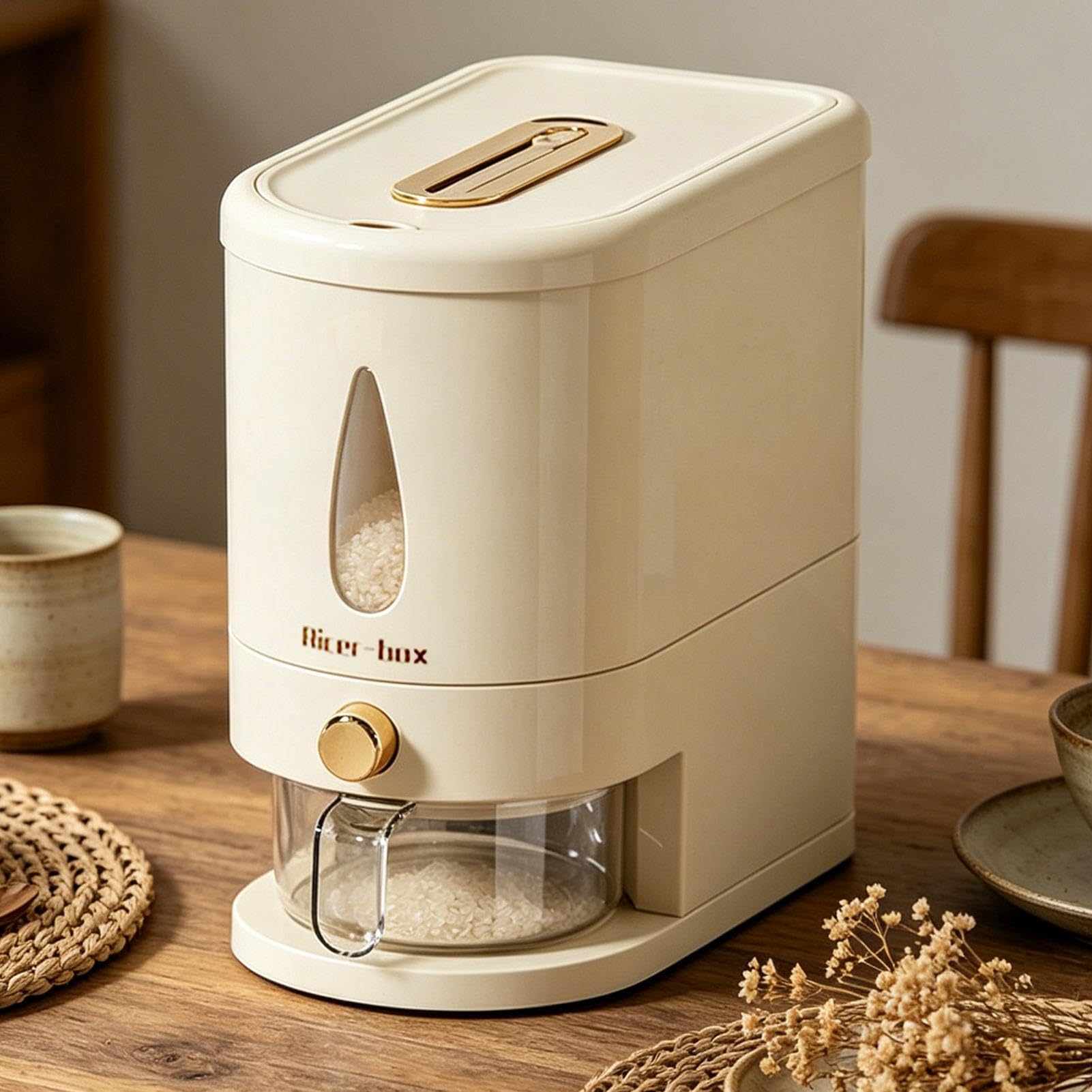 Dispenser di riso - Dispenser Ermetico A Prova Di Umidità Con Capacità Di 5kg - Con Misurino Incluso Contenitore Per La Conservazione Dei Cereali,Per Casa, Cucina E Piano Di Lavoro Cereali,