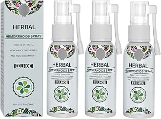 3PCS Natural Hemorrhoid Treatment: Soothing Herbal Spray, Rapid Relief, Internal & External, Reduces Swelling & Inflammation
