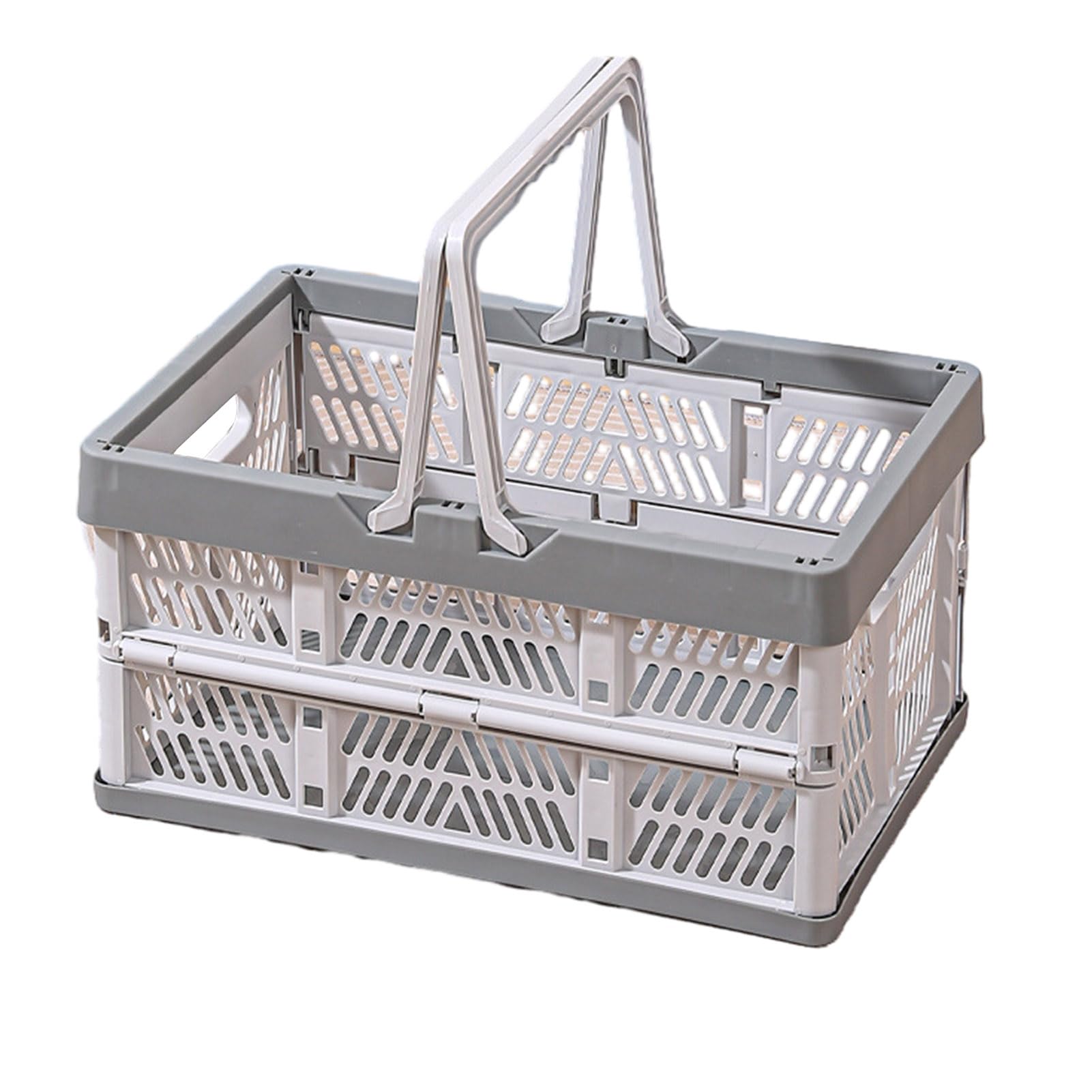 matumou Collapsible Storage Crate Plastic Foldable Storage Basket Large Capacity Stackable Crate with Handles for Office Bedroom Kitchen