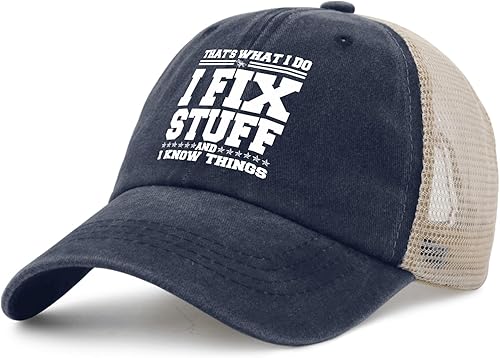 Miniatura 2 de Thats What I Do I Fix Stuff and I Know Things Sombrero para hombres I Fix Stuff and I Know Things Sombrero Cool Stuff Hat para hombres Divertido,