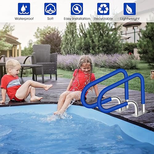 Miniatura 6 de Funda para pasamanos de piscina, fundas para barandillas de mano, funda de agarre de seguridad con cremallera para piscina, asas de escalera