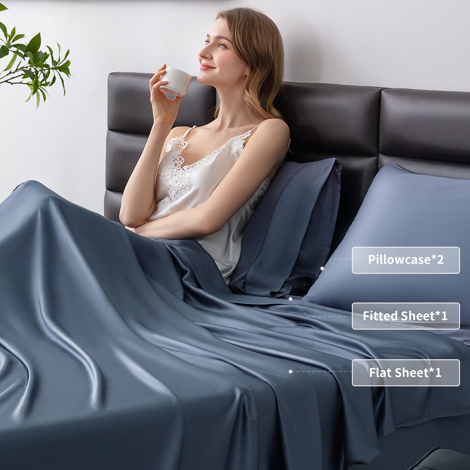 Bettwsche-Set aus Bambus-Viskose, 100 % organische Viskose, gewonnen aus  Bambus, ultraweich, seidig, khlend fr heie Schlfer, Queen-Size-Bett,  40,6 cm, Hotel-Bettwsche-Sets mit tiefen Taschen, : Amazon.de: Kche,  Haushalt & Wohnen