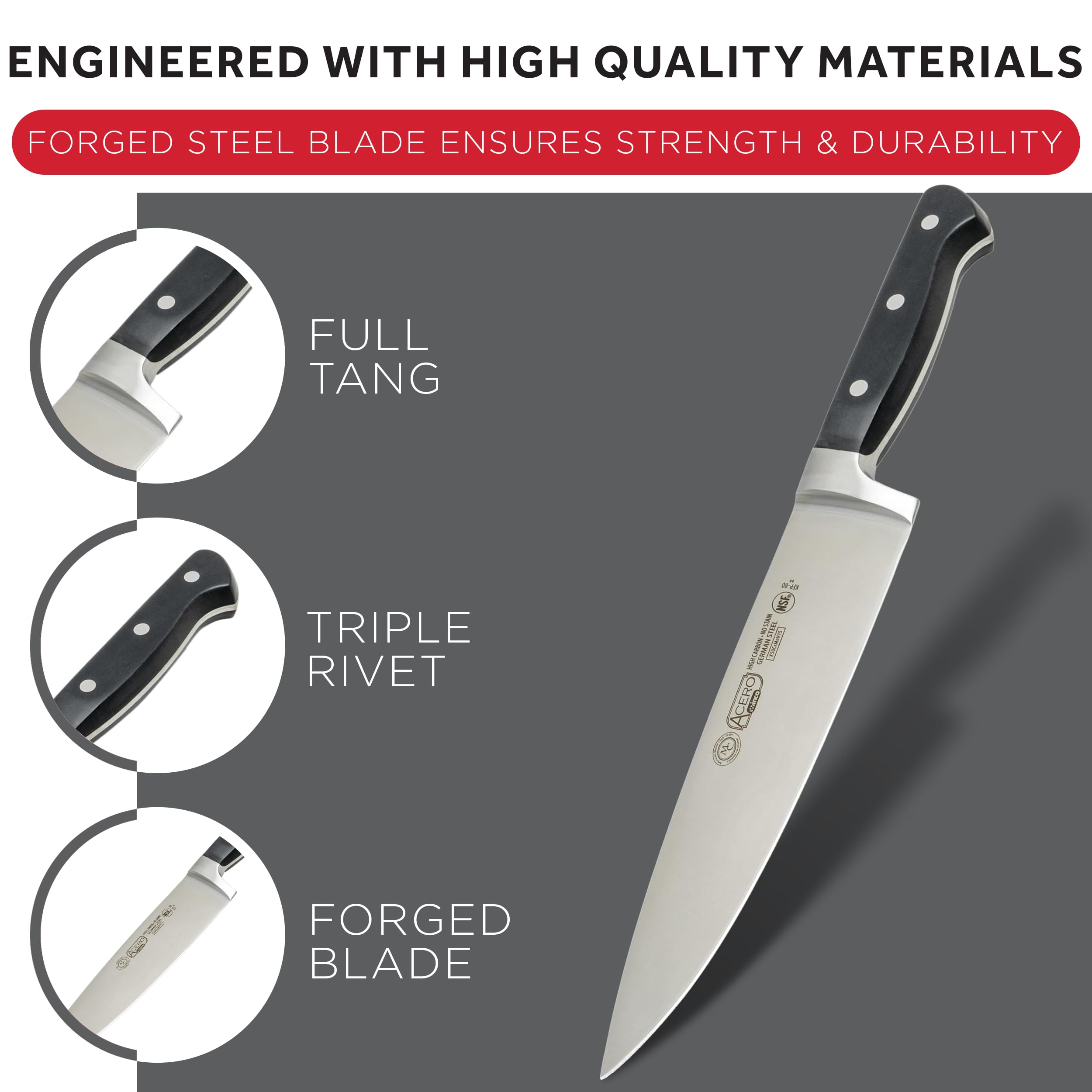 Winco 8" Stainless Steel Chef Knife — Amazon image 5