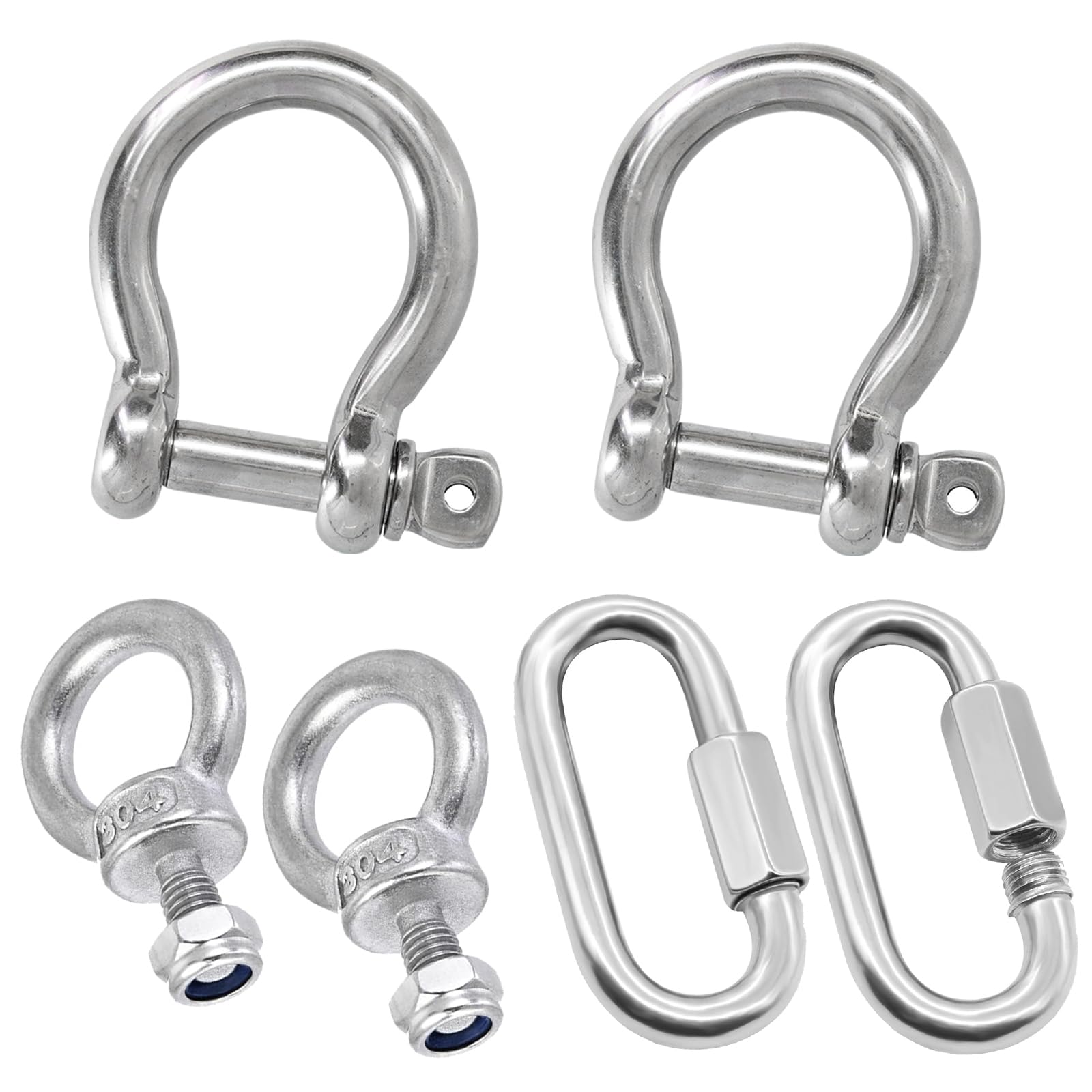 Lot De 20 Manilles Galvanisées M14 - Pour Chaînes, Sangles, Cordages. En Acier, Résistantes, Utilisation Levage, Marine, Bricolage. - 7