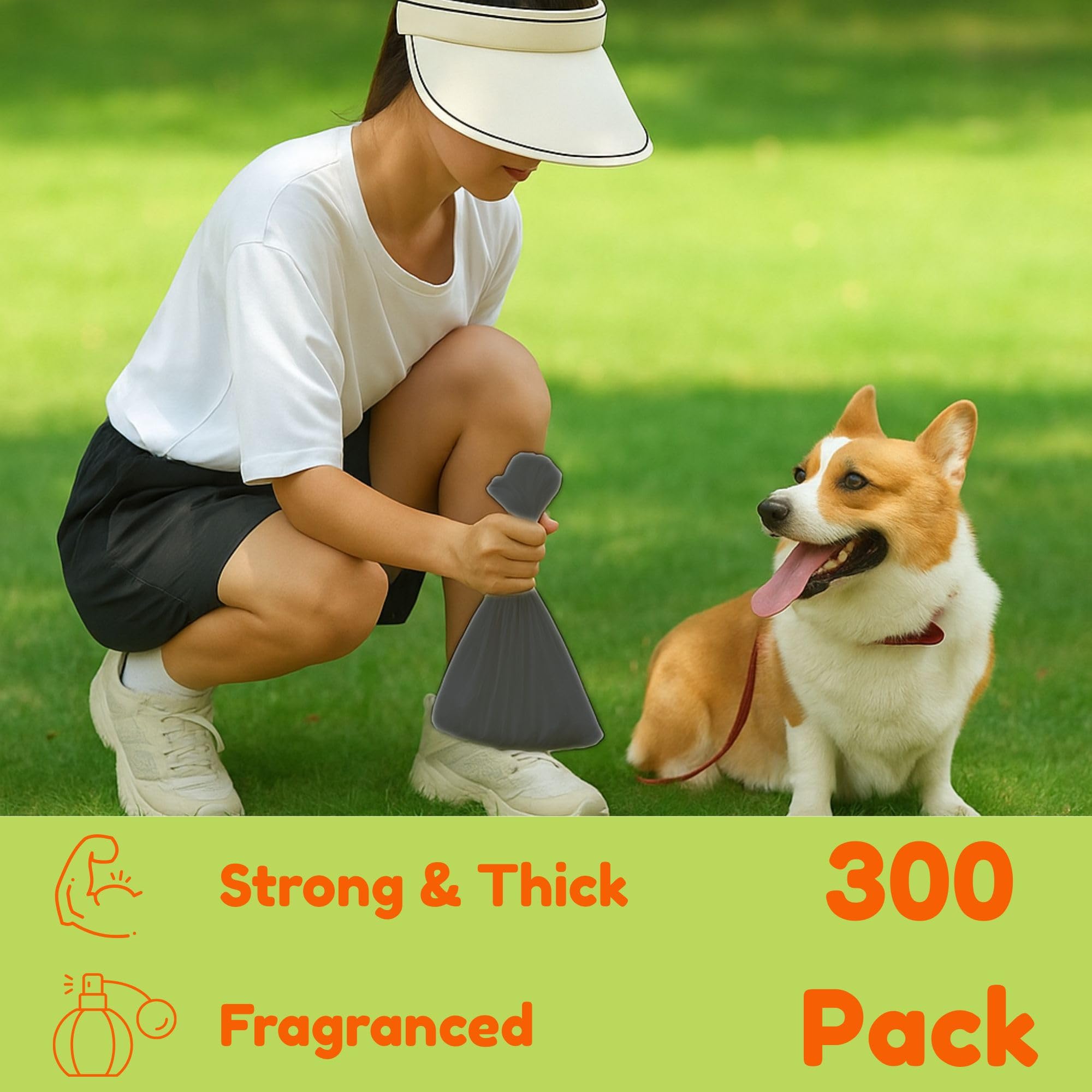 Dog Poo Bags 300 Pack, Black, 1 count (Pack of 300) - Image 2