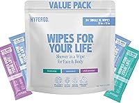 Vista 22 de Toallitas corporales HyperGo XL para mujeres y hombres – 30.5 cm x 30.5 cm Toallitas de limpieza corporal completas sin enjuague, 20