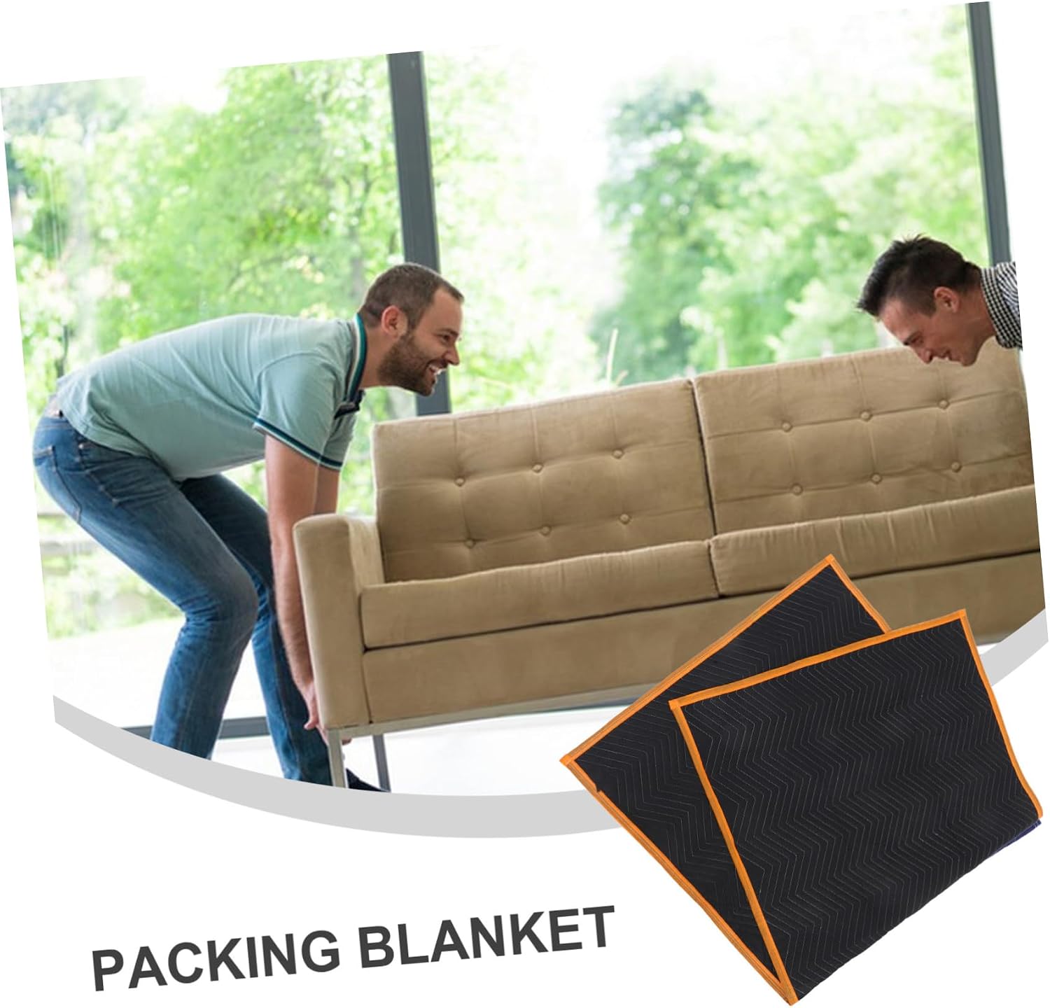 LIFKOME Soundproof Moving Blankets Heavy Duty Blankets for Furniture Car Door Protection Packing Supplies