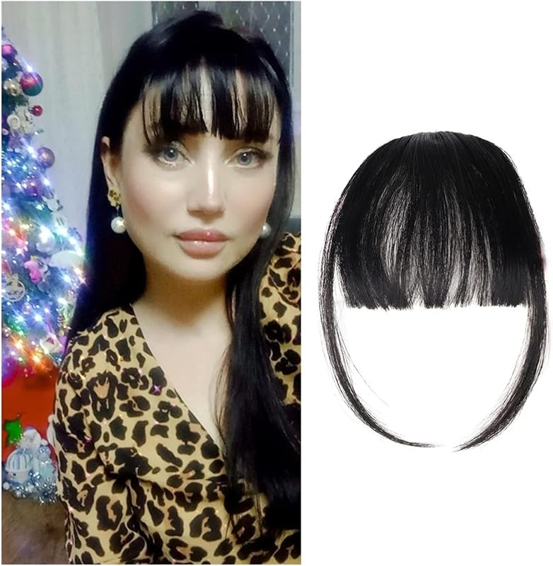 Bangs Hair Clip Fake Invisible Synthetic Bangs Front Fringes One Piece Straight Clip in Hair pieces Hair Extensions 3D-neat Flat Air Bangs Fake Hair Accessories Hairpieces (Size : 1 pcs, Color : K18