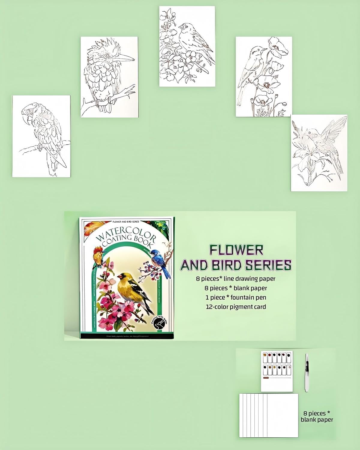 Watercolor Paint Set, Travel Art Workbook for Adults and Kids image 4