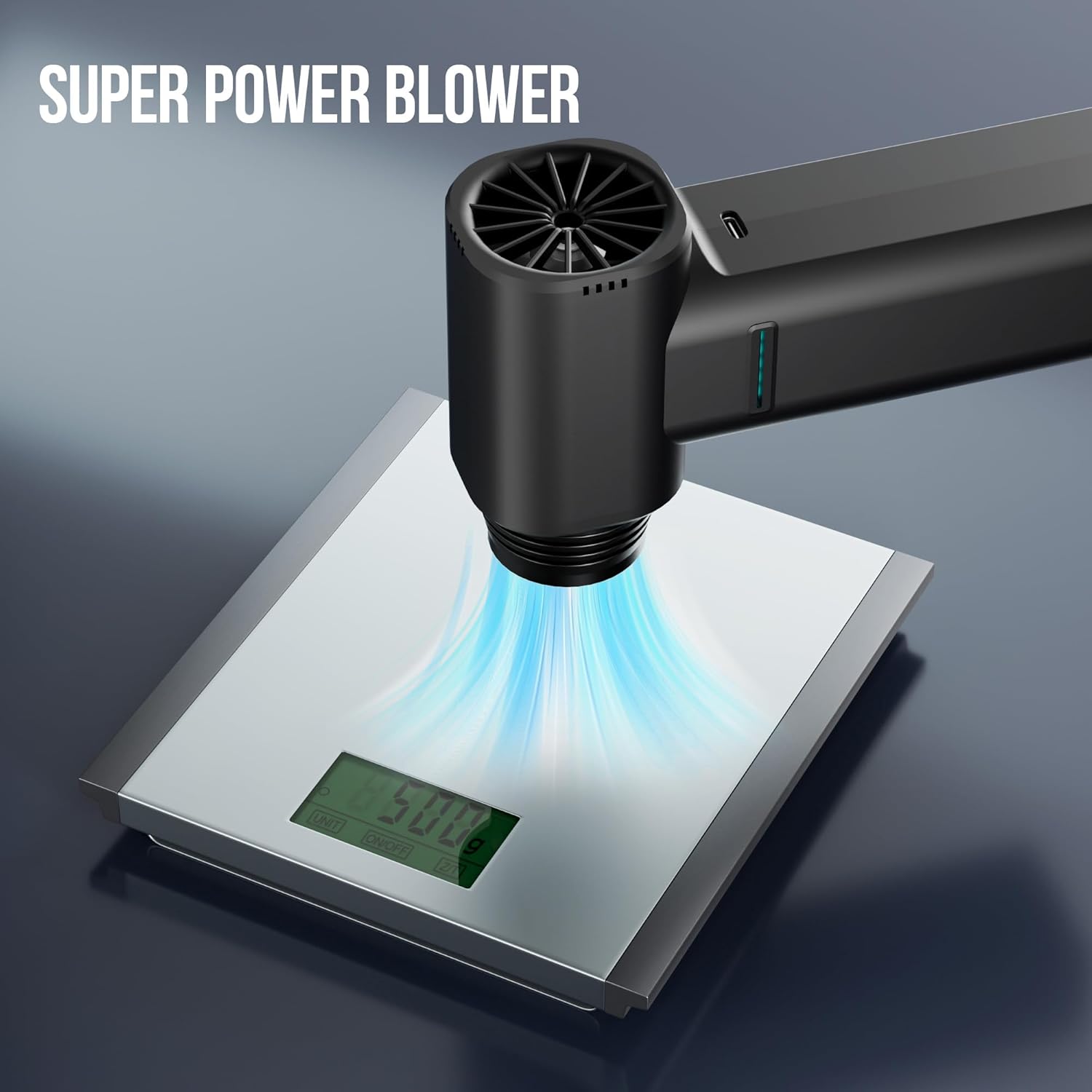 Electric Air Duster, 800000RPM max 1.1lbs Wind Force Brushless Motor, Super Power Compressed Air Duster, 3-Gear Dust Blower, Fast Charging, Electric Duster for PC, Car, House, Outdoor - Image 6