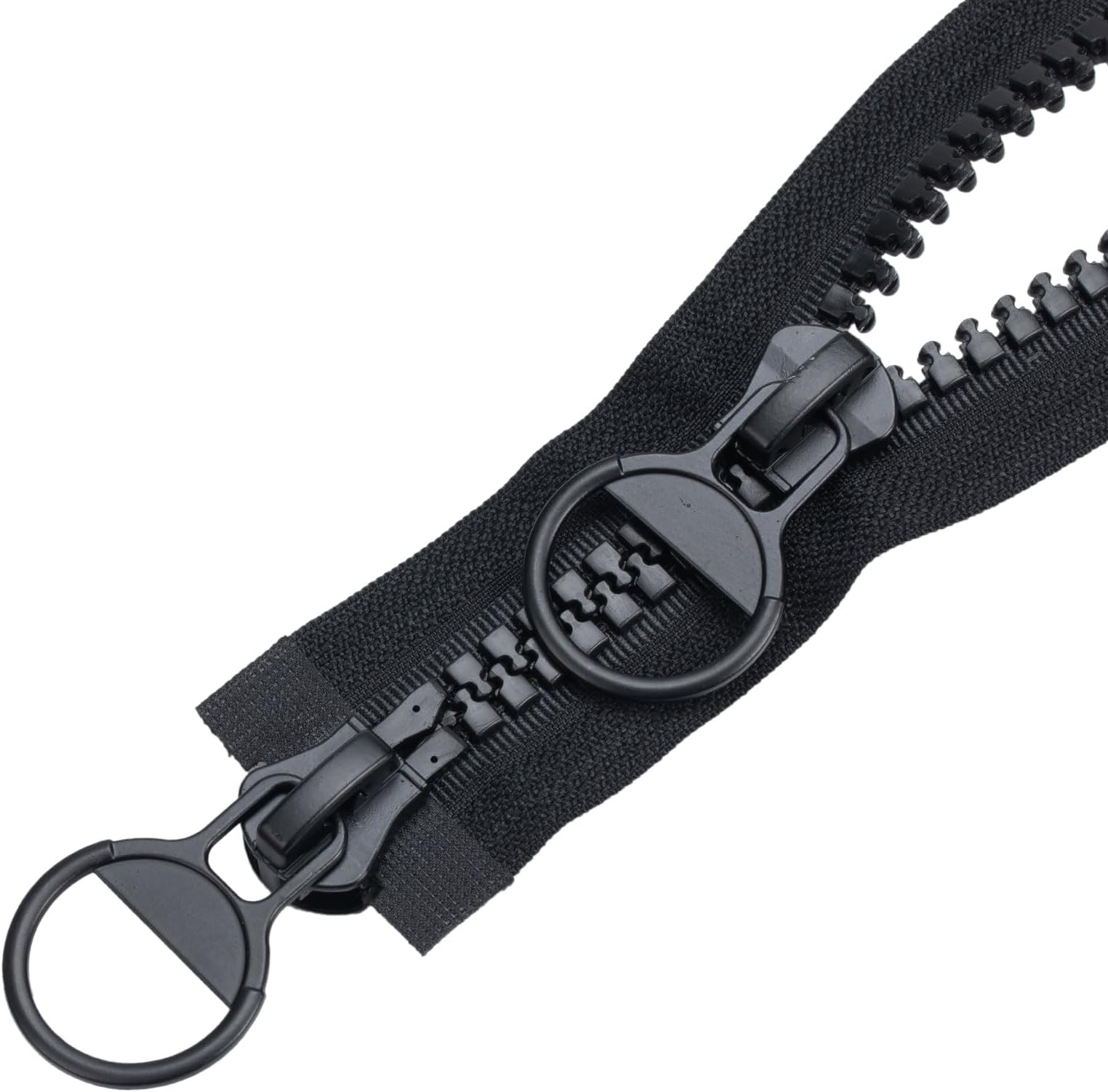 150cm Black Zipper #15 Heavy Duty Zipper Huge Two Way Separating Plastic Zippers for Down Jacket Coats Overcoats Tents Boat Cover Canvas TXZWJZ