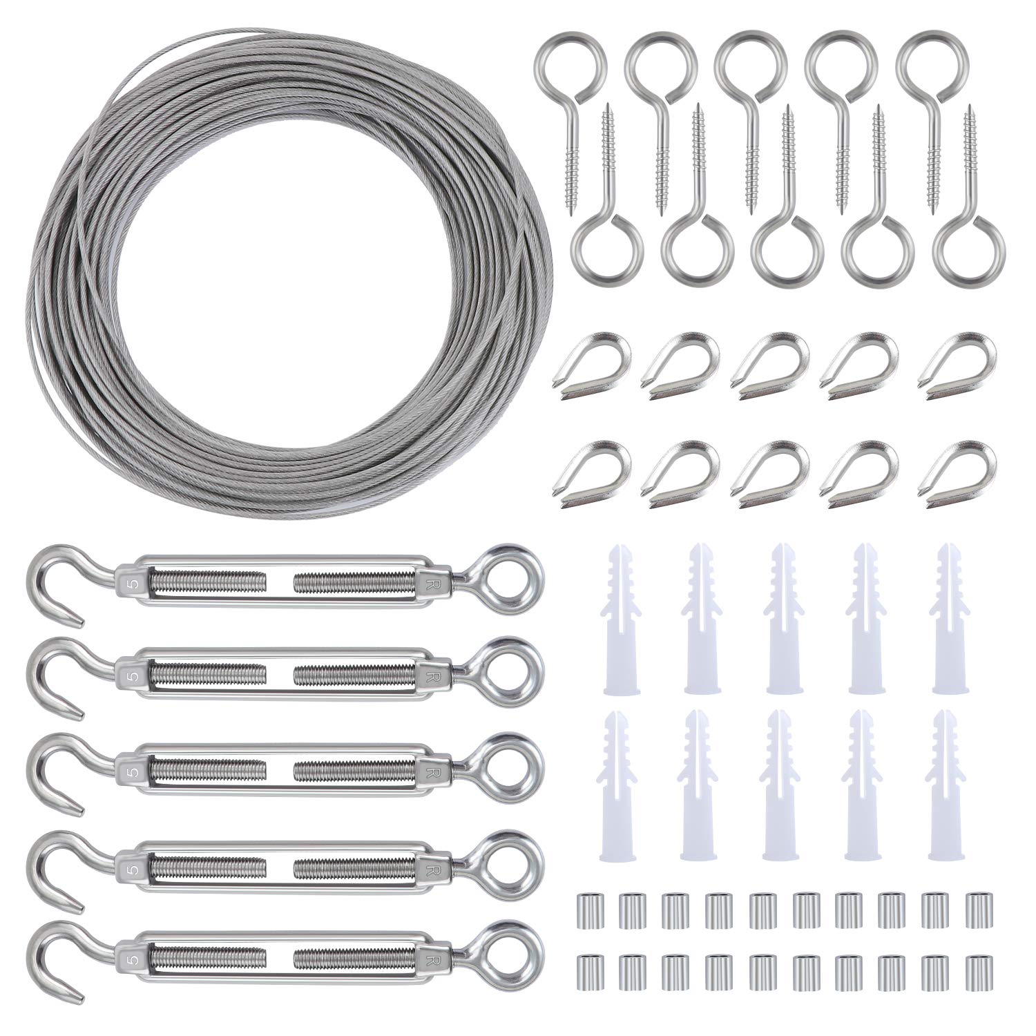 Buy OCR Garden Wire Picture Light Hanging Wire Fence Roll Kit, PVC