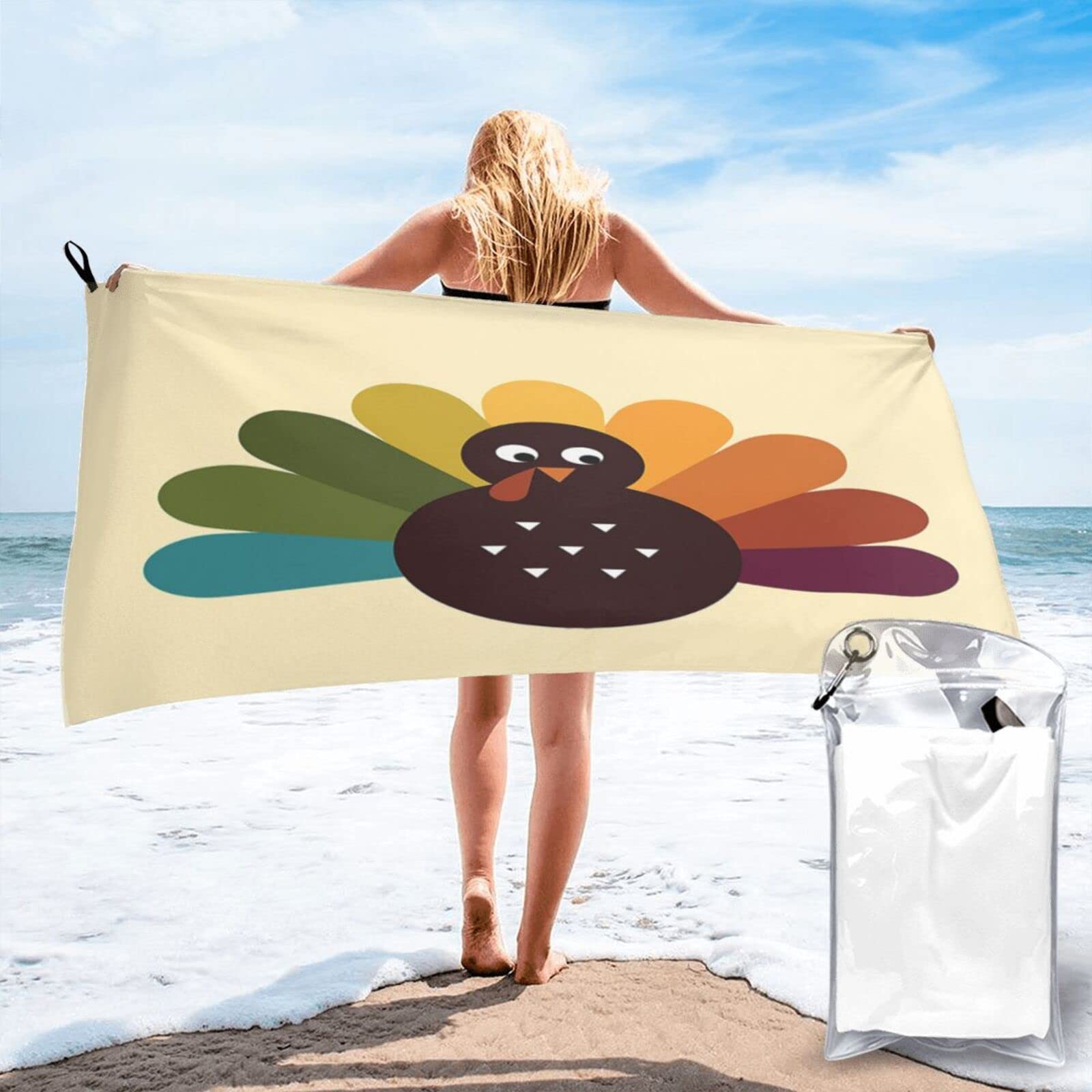 Serviette de plage en microfibre contre l'humidité en camping et gym