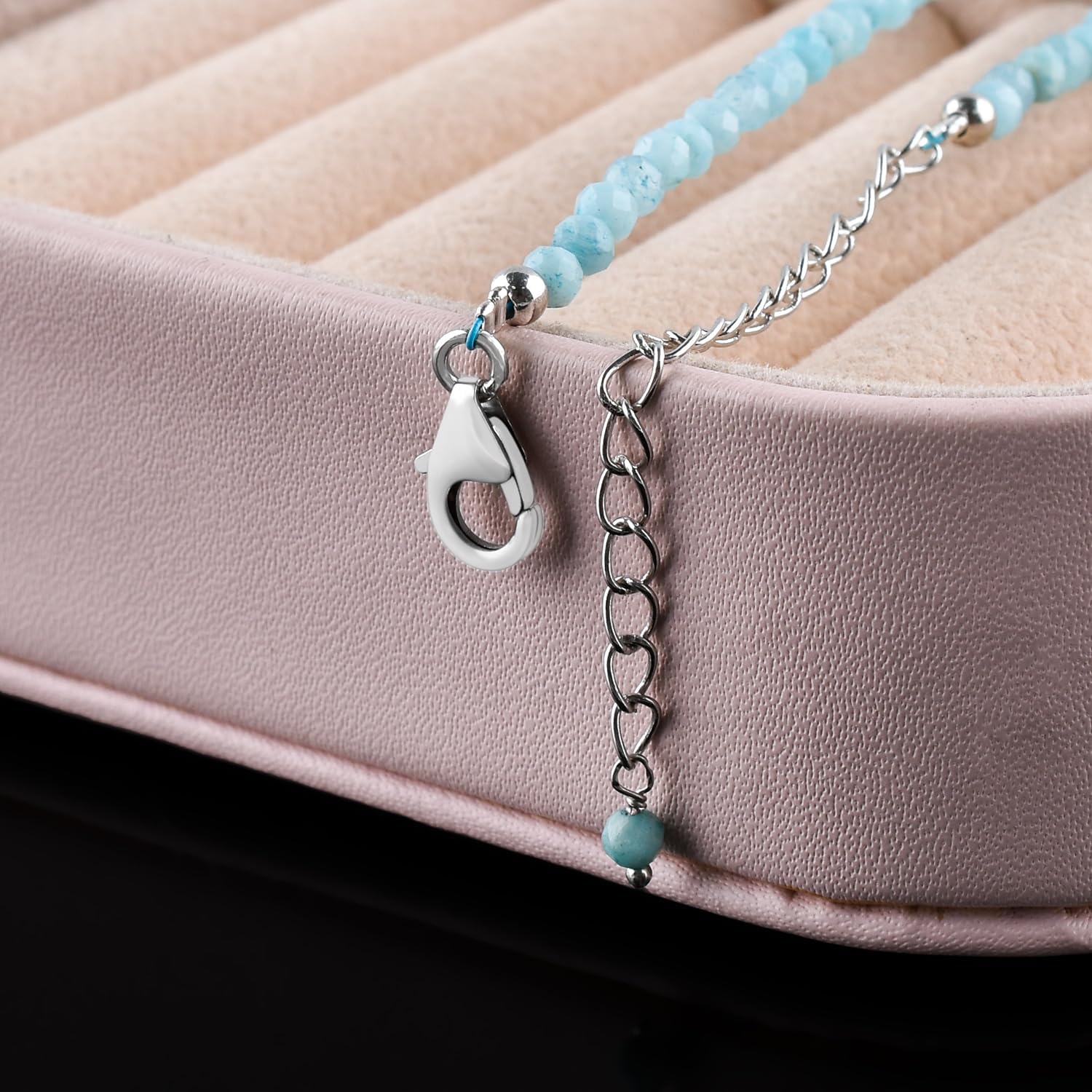 InfinityGemsArt Natural Gemstone Dainty Choker Necklace For Her October Birthstone Jewelry Chakra Healing Energy Crystals 925 Sterling Silver 18 inch Chain Birthday Gifts For Women - Image 3