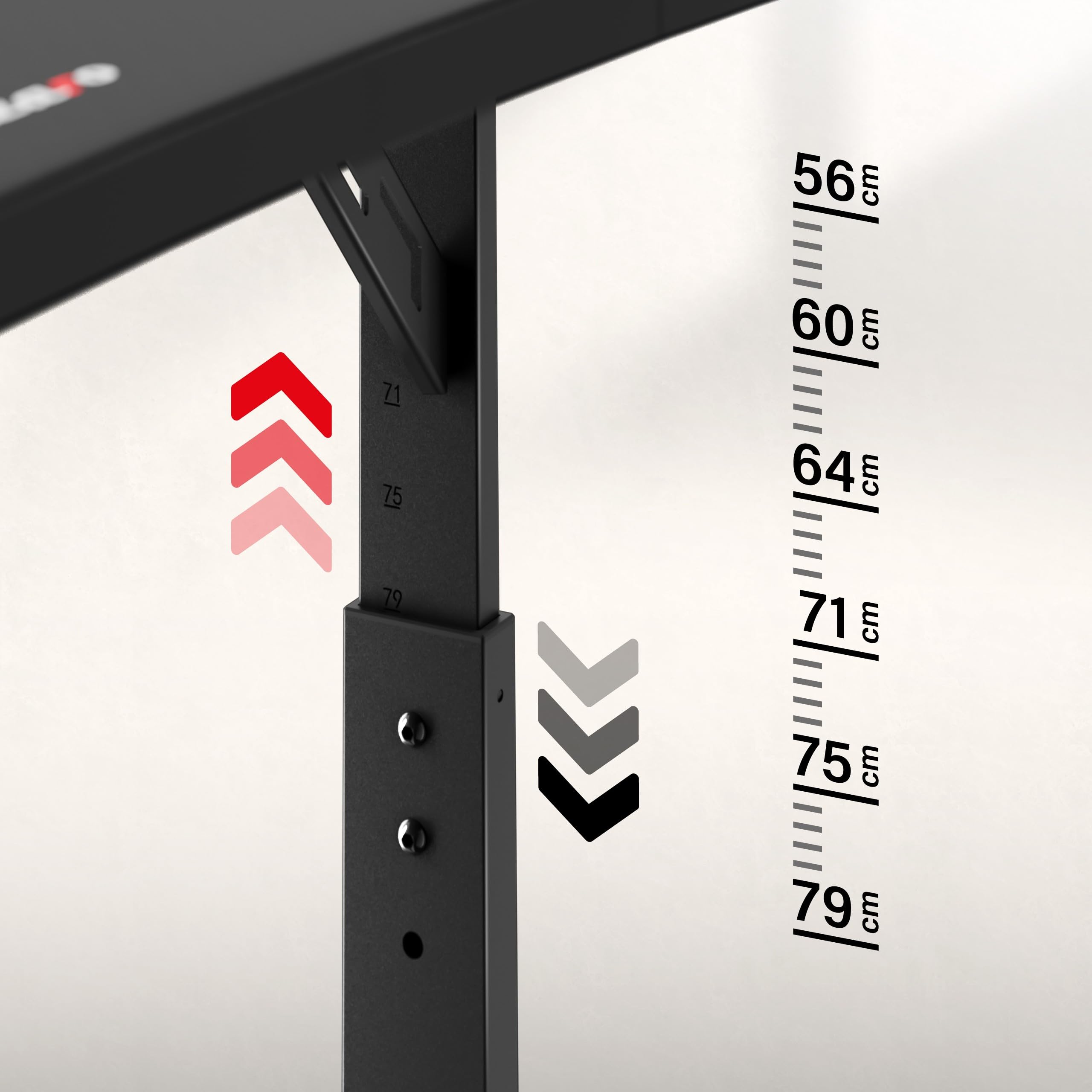 huzaro Hero 4.6 - Mesa para videojuegos (altura regulable, escritorio de 160 x 60 cm, superficie de carbono, gestión de cables, soporte para bebidas y soporte para auriculares, mesa para PC, oficina
