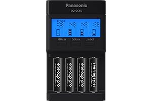 Panasonic Eneloop AA Batteries with K-KJ65KHA4BA Quick Charger