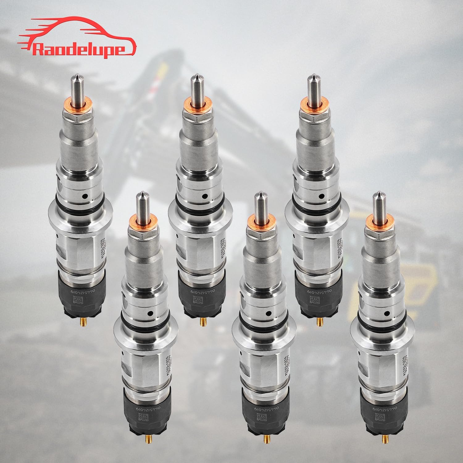 6PCS 0445124019 5289266 5289266PX Common Rail Injector Compatible with Cummins QSB4.5 QSB6.7 B6.7 Engine 52892660600 5289266RX 5289266RX