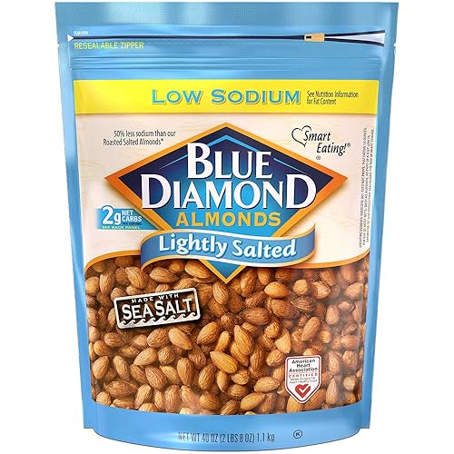 Miniatura 3 de Blue Diamond Almonds Frutos secos con sabor a barbacoa de habanero y ligeramente salados con bajo contenido de sodio