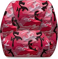 Vista 809 de Posh Creations Puf estructurado cómodo para jugar, leer y ver la televisión, Malibu Lounge, tela de lona para colorear, criaturas