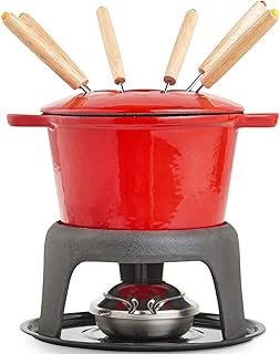 Fondue Set with 6 Forks Camping Outdoor Hot Pot Suitable for Cheese