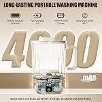 Underwear Washing Machine, Upgrade 2.5L Large Capacity Portable Mini Washing Machine, Underwear Washer Deep Cleans Small Clothes for Apartment, Dorm, RV, Travel & Hotel (khaki)