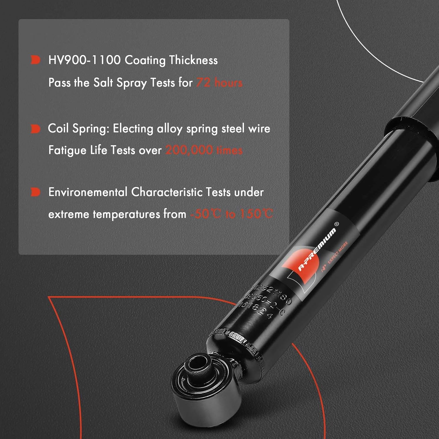 A-Premium Rear Shock Absorber Compatible with Chevrolet Blazer 2019-2025, 2-PC Set