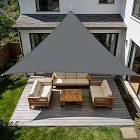 SUNNY GUARD Háromszög napellenző vitorla 4x4x4 m vízálló UV szűrős kültéri kert terasz antracit 1