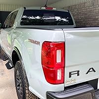 Vista 4 de Calcomanía de bandera estadounidense para ventana trasera central para Ford Ranger 2018-2022 2023 2024 2025 2026, calcomanía de vinilo con bandera