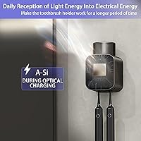 Vista 5 de Soporte para cepillos de dientes montado en la pared, 1 taza para cepillos de dientes con secado y limpieza inteligente, estuche de limpieza