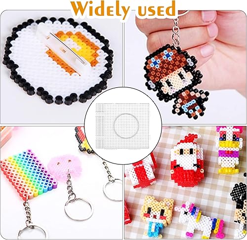 Vista 21 de Perler - Tableros de cuentas Dedoot de 18 piezas de 0.197 in, tablero de cuentas de plástico transparente con diseño de cuentas Perler