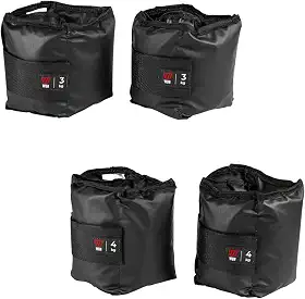 Kit Par Caneleiras Peso 3kg + 4kg Tornozeleira de Peso Treine em Casa Academia Pilates Fisioterapia Treino Funcional Crossfit