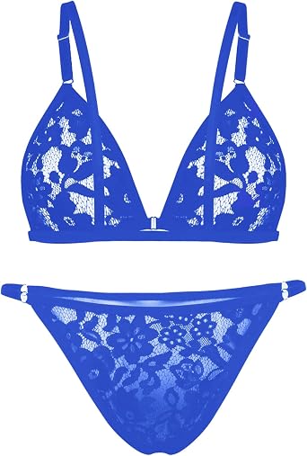 Mens Bikini Seductive Lingerie Adjustable Three-Point Lace Cross-Dressing Male Bra Underwear Set-CMF123