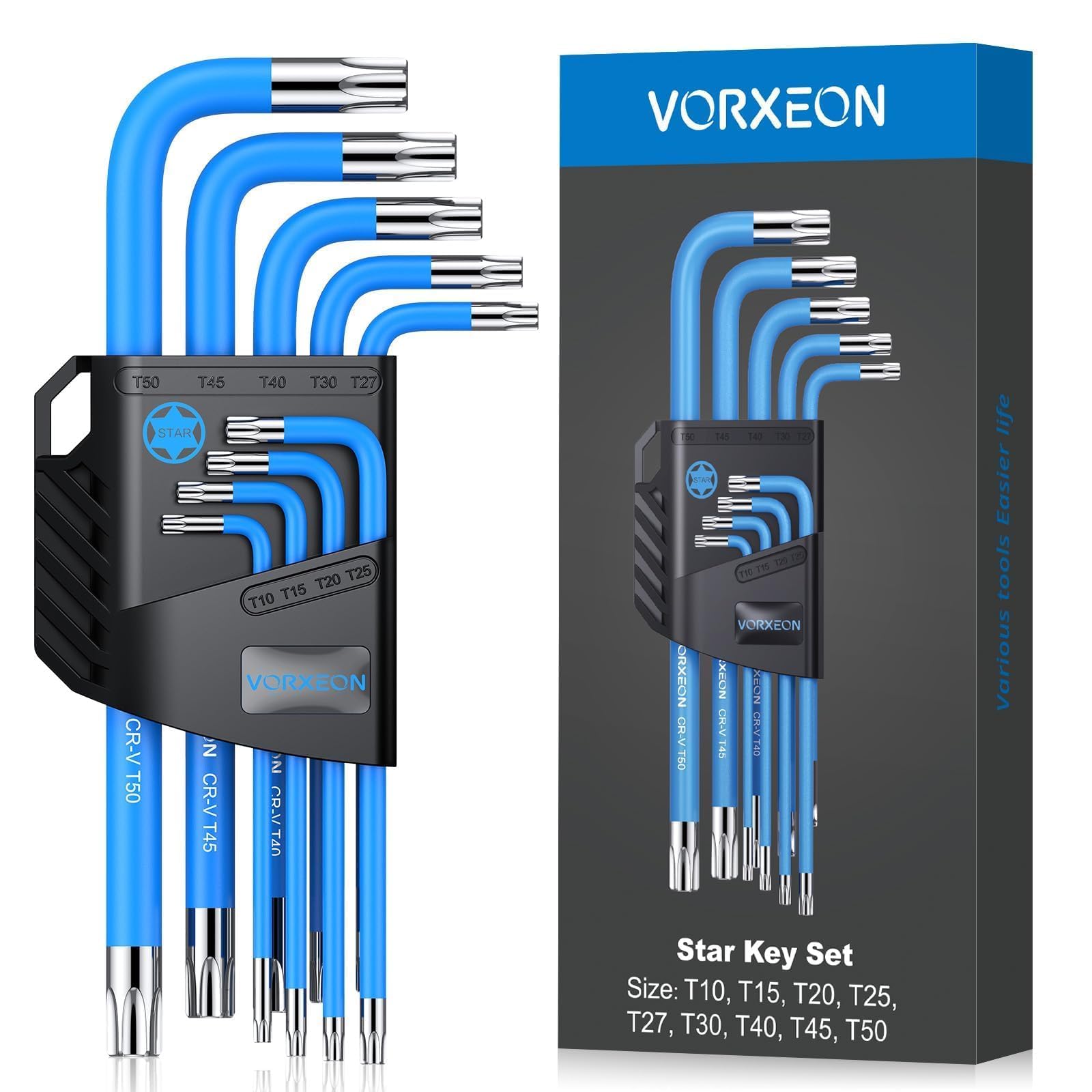 Set 9 Chiavi Torx T10-T50 In Acciaio Cr-V & S2 - Per Bici, Auto, Moto E Fai Da Te - Foto 6