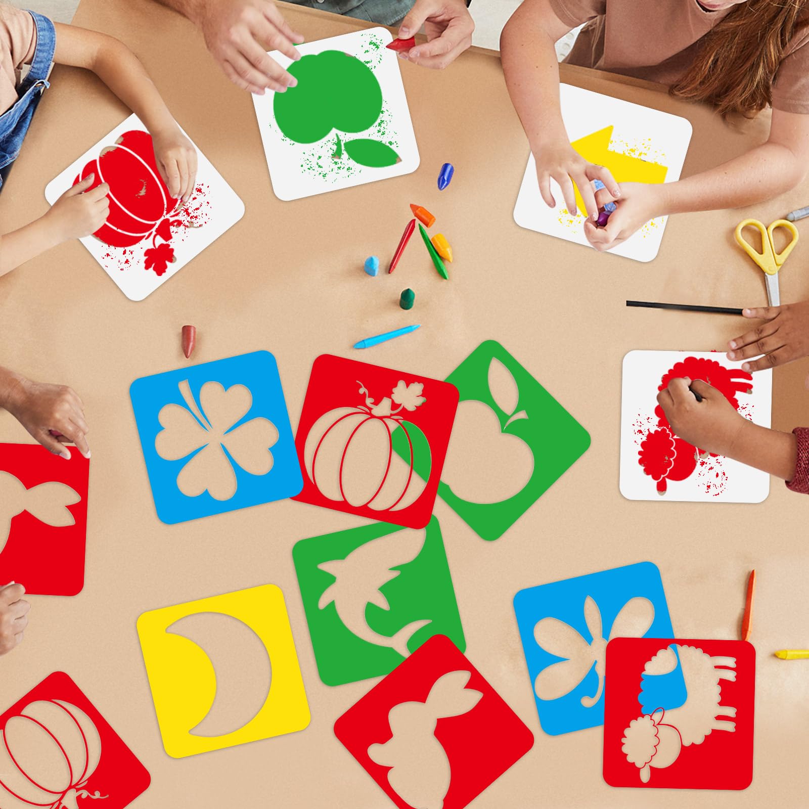 36pc Drawing Stencils - Sidewalk Chalk Art -7