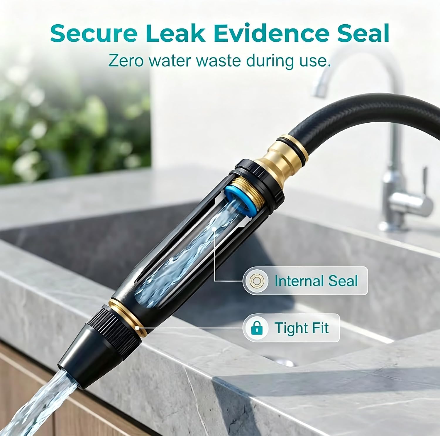Car Washing Water Gun Set 5-In-1 Metal Heavy High Adjustable Pressure Hose Nozzle 8x Booster Car Wash Watergun With Connectorset,Tool-Free Setup