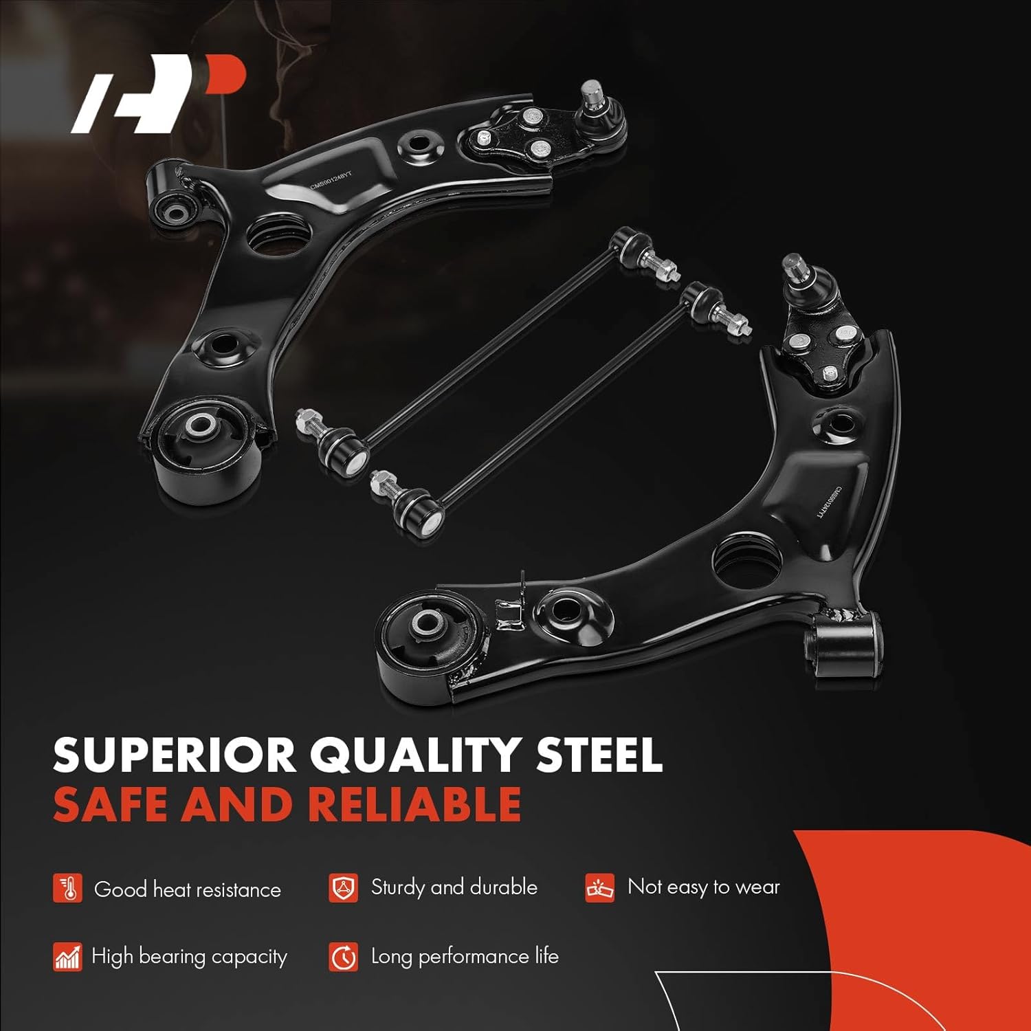 A-Premium Set of 4, Front Lower Control Arm, Sway Bar Link, Compatible with Kia Sorento 2016 2017 2018 2019 2020