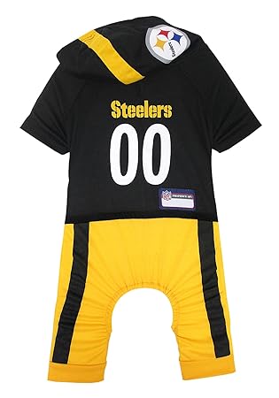 NFL Pittsburgh Steelers Pet Onesie, Size X-Small. Cutest Pet Outfit for Any Pet, Any Occasion!