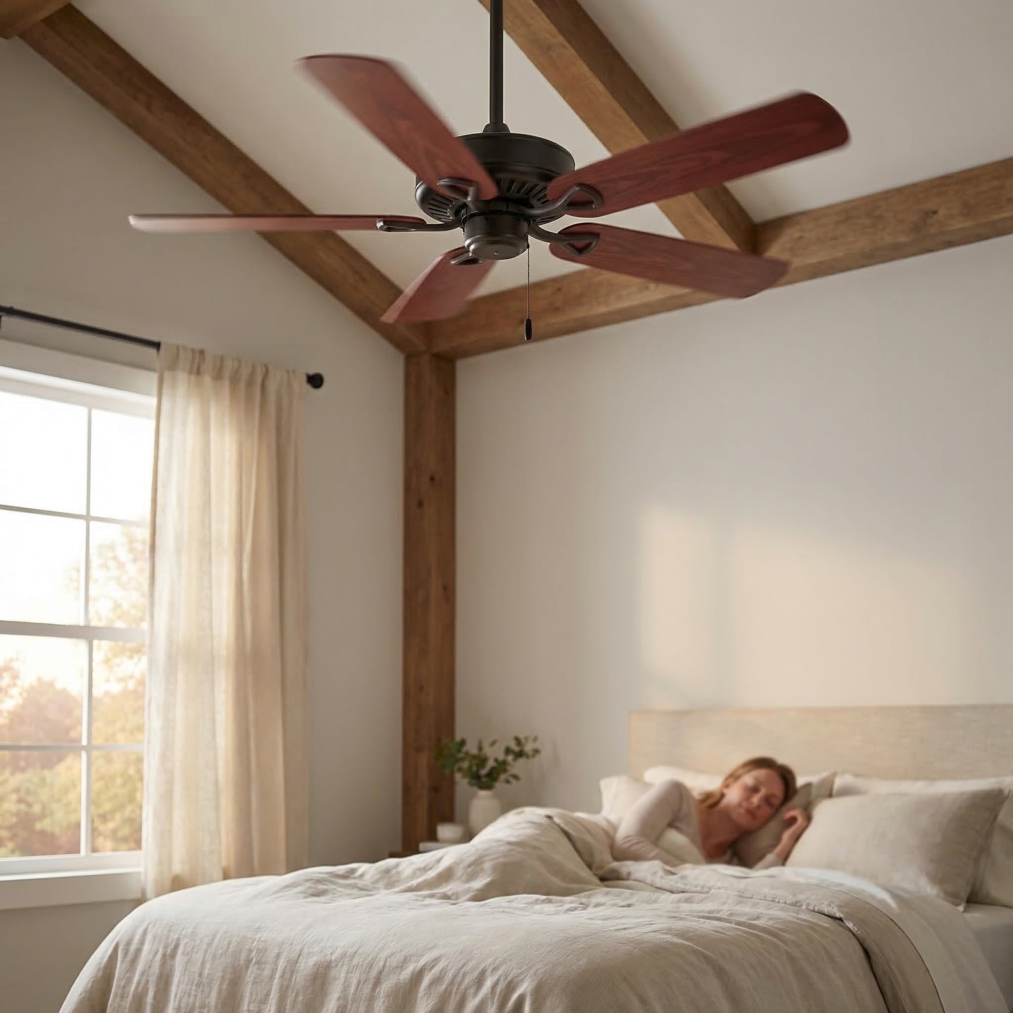 5 Piezas Aspas de Ventilador de Techo Aspas para Ventilador de Techo Exterior 52,5cm Plástico Marrón Silenciosas Instalación Fácil Compatibilidad Celebración Verano