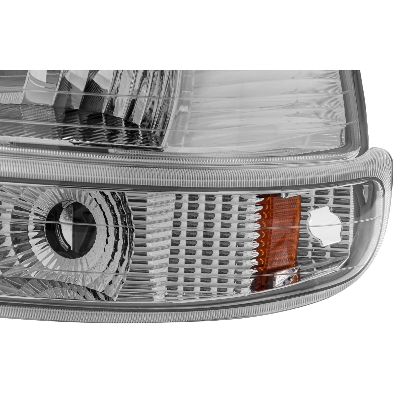 Amazon.com: LQXRBF Chrome Headlights Bumper Lamp Front Left Right  