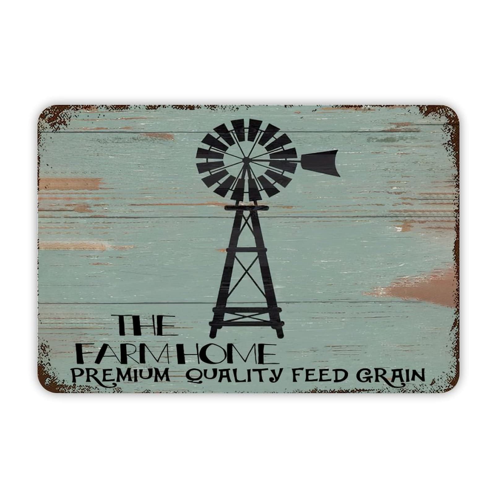 Farm Home Sawyer Mill Charcoal Windmill Vintage Metal Tin Sign 12x8 inch Aluminum Sign for Kitchen Bars Restaurants Cafes Pubs Wall Decor