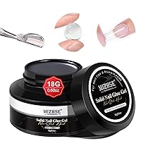 Vista 9 de MIZHSE - Pegamento de uñas sólido, 18g de pegamento de gel UV sólido para uñas y mini lámpara LED ligera para puntas de uñas acrílicas, pegamento