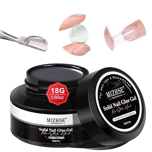 Miniatura 9 de MIZHSE - Pegamento de uñas sólido, 18g de pegamento de gel UV sólido para uñas y mini lámpara LED ligera para puntas de uñas acrílicas, pegamento