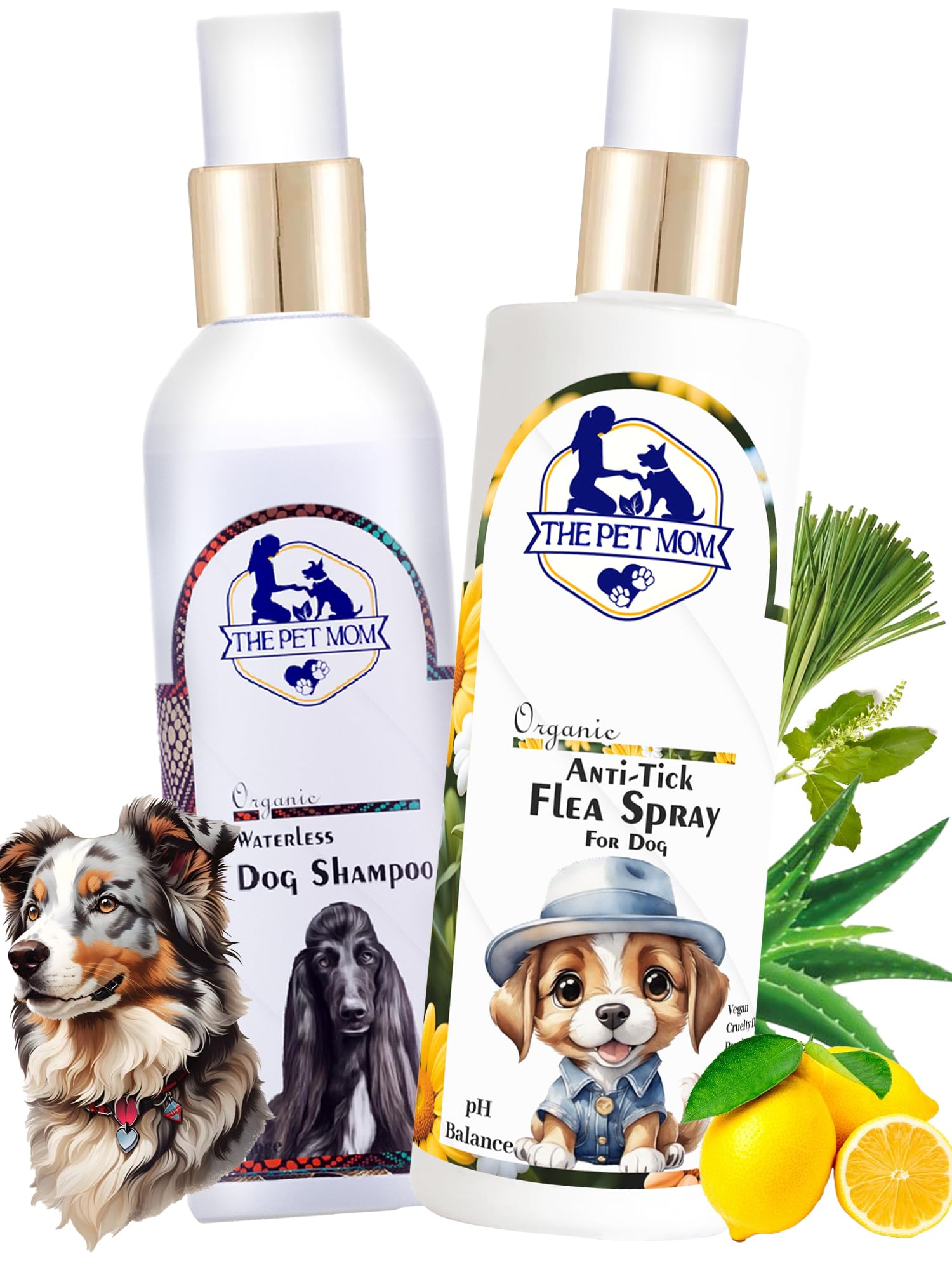 The Pet Mom Organic Waterless Dog Shampoo Dry Bath Spray 200ml + Anti-Tick Flea Spray 200ml | Easy To Use Dog Shampoo For Clean, Conditioned, Soft & Smooth Coat |Anti-Itching & Tick Free Spray For Dog (B0CVW6T7DT) Amazon Price History, Amazon Price Tracker